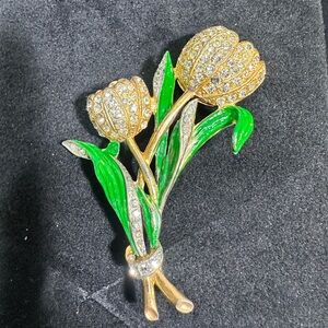 RARE: 1930’s CORO Adolf Katz Double Tulip Collectors Brooch